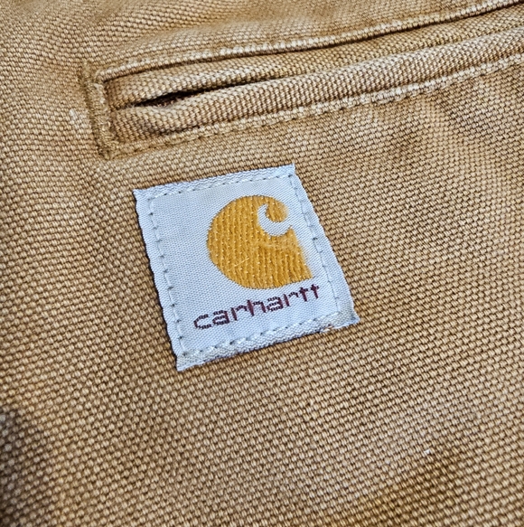 *RARE* Carhartt Tan Hooded Wildwood Sherpa Lined Jacket *hood is missing* - Picture 2 of 13